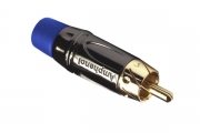 Amphenol ACPL-CBL, RCA, Кабельный, RCA кабельный штекер, короткий металлический корпус, позолоченные контакты, цвет корпуса - хром 352-065-215