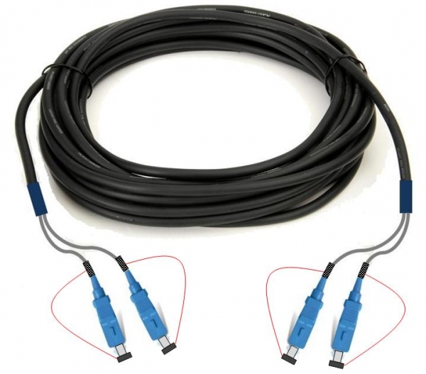 Wiring Parts WP-2SC - 2SC, UPC MM, 100, Оптические кабели, BIO, Кабель тактический межблочный SC Duplex UPC MM Bio, 100 м