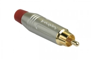 Amphenol ACPR-SRD, RCA, Кабельный, RCA кабельный штекер, металлический корпус, позолоченные контакты, цвет корпуса - никель, мягки 352-065-260