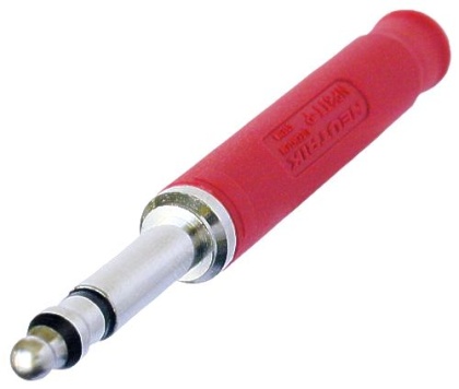 Neutrik NP3TT-P-R, Bantam, Кабельный, Разъем обжимной с никелевым покрытием контактов, цвет рубашки красный, под инструмент для обжима RG58 bnc