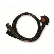 VDC 2m 13A plug to 2 x IEC female , Силовые кабели, Кабели с разъемами IEC, Кабель питания 2 IEC female - вилка UK 13А, длина 2 м