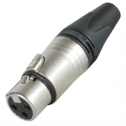 Wiring Parts Сontractor XSE XLR3F, XLR, Кабельный, 3-х контактный разъем female с никелированным корпусом и контактами с серебряным покрытием.