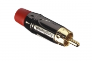 Amphenol ACPL-CRD, RCA, Кабельный, RCA кабельный штекер, короткий металлический корпус, позолоченные контакты, цвет корпуса - хром 352-065-217
