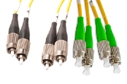 Wiring Parts 2FC UPC - 2FC APC, SM, 1, Оптические кабели, BIO, Кабель оптический межблочный переходной FC Duplex UPC-APC SM Bio, 1 м