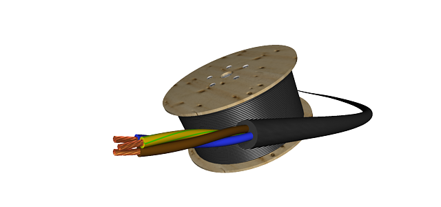 Lappkabel H07 RNF 3G6,0, Силовой/питания, , силовой кабель, проводники сечением 3 G 6,0 мм с желто-зеленой защитной жилой, резина 252-001-005