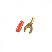 Van Damme Spade connector red, Banana/Spade, Кабельный, Стандартная клемма типа spade, цвет маркировки - красный Для кабелей диаметром до 4 мм