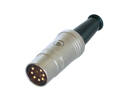Neutrik/REAN NYS 323G, MIDI, Кабельный, 7-и контактный разъем с золотым покрытием контактов, для кабеля диаметром до 5 мм