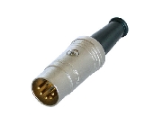 Neutrik/REAN NYS 322G, MIDI, Кабельный, 5-и контактный разъем с золотым покрытием контактов, для кабеля диаметром до 5 мм