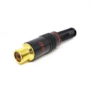 VDC VDC pro phono line socket, RCA, Кабельный, RCA кабельное гнездо, металлический корпус, для кабеля диаметром до 6 мм