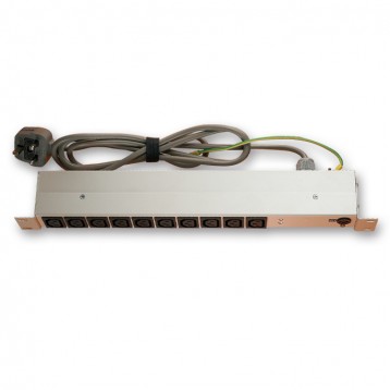 Olson 8 way 19" Rackmount iec Distribution Panel, IEC, , 19" модуль дистрибуции питания с 8 розетками IEC, высотой 1U, 2 м кабель с вилкой UK