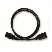 VDC 1m IEC male~ female Black, Силовые кабели, Кабели с разъемами IEC, Кабель питания IEC male - IEC female 1 метр, цвет черный