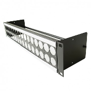 VDC 2U standard panel unloaded, Audio, Без разъемов, 2U 19" патч-панель с D-пробивкой на 32 разъема, материал - сталь, глубина 120 мм, без разъемов