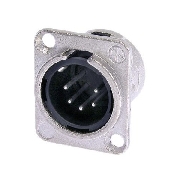 Neutrik NC5MD-L-1, XLR, Панельный, 5-и контактный панельный разъем male с никелированным корпусом и контактами с серебряным покрытием.