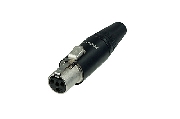 Neutrik RT4FC-B, Mini XLR, Кабельный, 4-х контактный кабельный разъем female TINY XLR  с черненым корпусом и контактами с золо 301-619-428