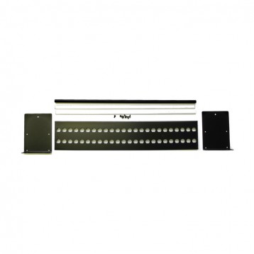 VDC 2U standard 48 way BNC panel unloaded, Video, Без разъемов, 2U 19" патч-панель с пробивкой на 48 разъемов BNC, материал - сталь, глубина 120 мм