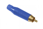Amphenol ACPR-BLU, RCA, Кабельный, RCA кабельный штекер, металлический корпус, позолоченные контакты, полностью окрашенный корпус, 352-065-254