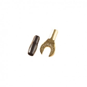 Van Damme Spade connector black, Banana/Spade, Кабельный, Стандартная клемма типа spade, цвет маркировки - черный. Для кабелей диаметром до 4 мм