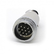 Hirose RM 15 12 pin cable male screw thread, Мультипин Video, Кабельный, Кабельный 12-и контактный разъем Hirose RM 15 male, с резьбой